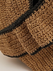 Reiss Natural Olescha Raffia Ruffle Tote Bag - Image 5 of 5