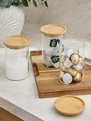 Set of 3 Clear Small Glass Storage Jars - Image 1 of 4