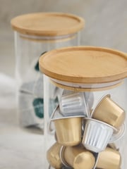 Set of 3 Clear Small Glass Storage Jars - Image 3 of 4