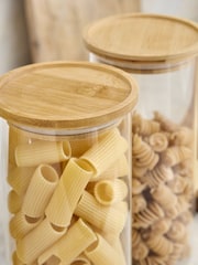 Set of 3 Clear Glass Storage Jars - Image 3 of 4