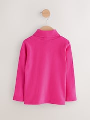 Bright Pink Long Sleeve Roll Neck Top (3mths-7yrs) - Image 5 of 8