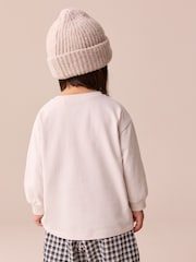 Cream Bow Applique Long Sleeve Bow Appliqué Top (3mths-7yrs) - Image 2 of 10