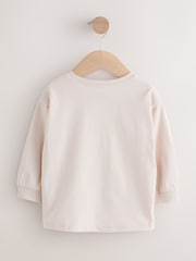 Cream Bow Applique Long Sleeve Bow Appliqué Top (3mths-7yrs) - Image 6 of 10