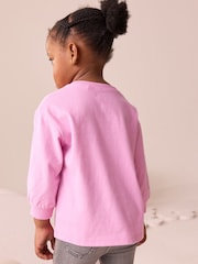 Pink Long Sleeve Bow Appliqué Top (3mths-7yrs) - Image 2 of 7