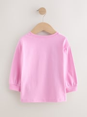 Pink Long Sleeve Bow Appliqué Top (3mths-7yrs) - Image 5 of 7