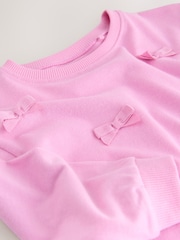 Pink Long Sleeve Bow Appliqué Top (3mths-7yrs) - Image 7 of 7