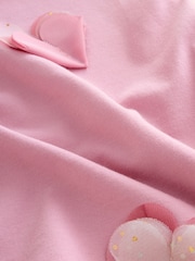 Pink Long Sleeve Mesh Heart Appliqué Top (3mths-7yrs) - Image 5 of 5