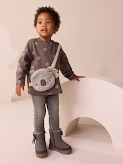 Charcoal Grey Koala Long Sleeve Bag T-Shirt (9mths-7yrs) - Image 2 of 10