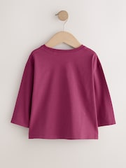 Burgundy Red Long Sleeve Mesh Heart Appliqué Top (3mths-7yrs) - Image 5 of 7