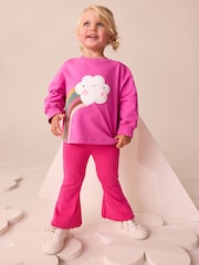 Pink Rainbow Cloud Character Long Sleeve T-Shirt (3mths-7yrs) - Image 3 of 8