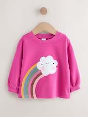 Pink Rainbow Cloud Character Long Sleeve T-Shirt (3mths-7yrs) - Image 5 of 8