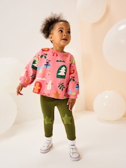 Pink Christmas Long Sleeve T-Shirt (3mths-7yrs) - Image 2 of 7