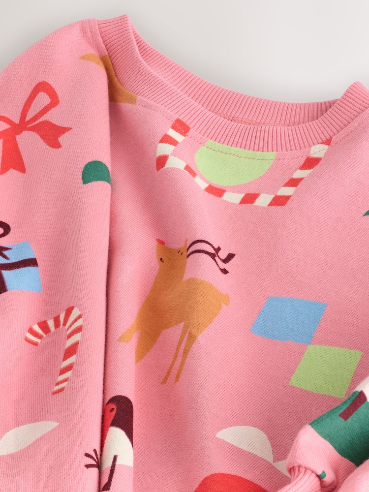 Pink Christmas Long Sleeve T-Shirt (3mths-7yrs) - Image 7 of 7