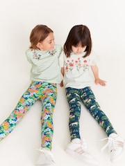 Monsoon Leggings mit Einhorn- und Blumenprint im 2er-Pack - Bild 1 von 4