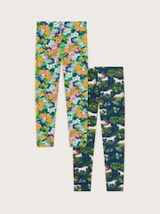 Monsoon Leggings mit Einhorn- und Blumenprint im 2er-Pack - Bild 2 von 4