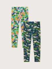Monsoon Leggings mit Einhorn- und Blumenprint im 2er-Pack - Bild 3 von 4