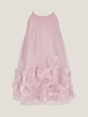 Monsoon Pink 3D Rose Swing Dress - Image 1 of 3