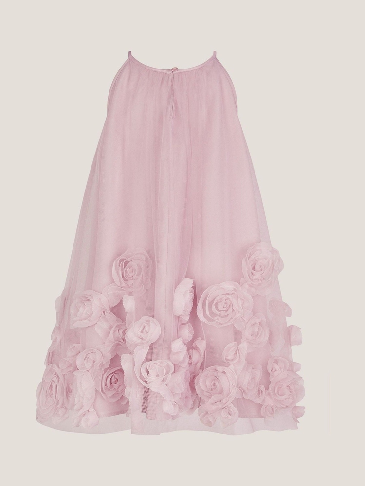 Monsoon Pink 3D Rose Swing Dress - Image 2 of 3