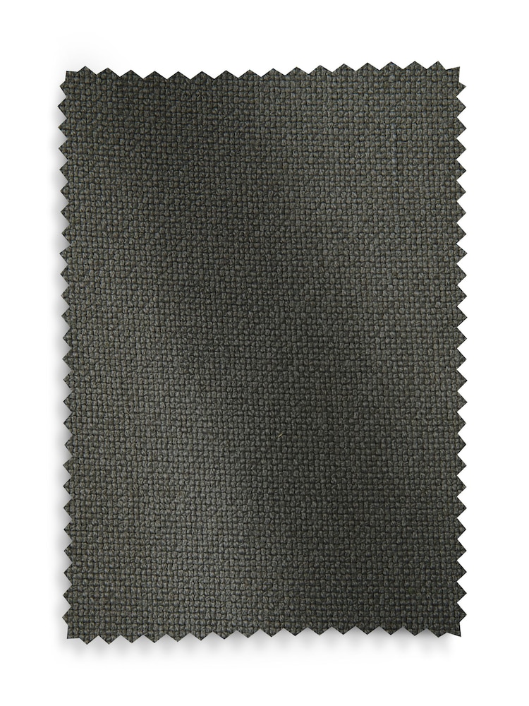 Charcoal Grey Soft Weave Linen Blend Pencil Pleat Lined Curtains - Image 5 of 5 Charcoal Grey Soft Weave Linen Blend Pencil Pleat Lined Curtains - Image 5 of 5
