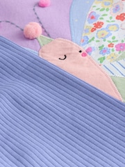 Borboleta roxa lilás - Conjunto de blusa e leggings de manga comprida (3meses a7anos) - Imagem 8 de 9