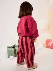 Burgundy Red Santa Long Sleeve Top and Barrel Trousers Set (3mths-7yrs) - Image 3 of 10