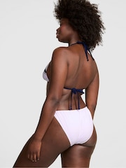 Victoria's Secret PINK Purple and Navy Blue Tie Side Cheeky Bikini Bottoms - Image 2 of 3