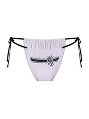 Victoria's Secret PINK Purple and Navy Blue Tie Side Cheeky Bikini Bottoms - Image 3 of 3