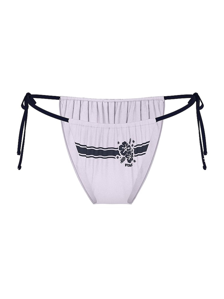 Victoria's Secret PINK Purple and Navy Blue Tie Side Cheeky Bikini Bottoms - Image 3 of 3