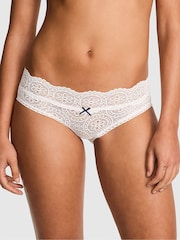 Victoria's Secret PINK Coconut White Hipster Eyelet Lace Knickers - Image 1 of 3