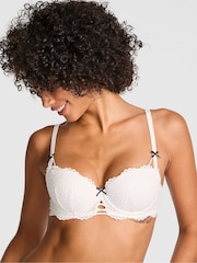 Victoria's Secret PINK Coconut White Push Up Eyelet Lace Bra - Image 1 of 2
