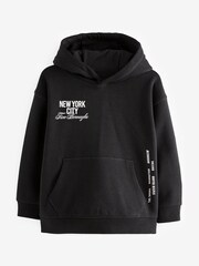 Black New York City Long Sleeved Relaxed Slogan Hoodie (3-16yrs) - Image 1 of 1
