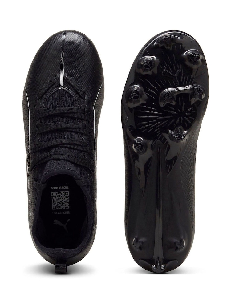 Puma Black Kids Ultra 5 Match Firm Ground Football Boots - Image 2 of 4