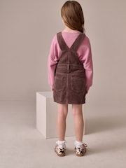 Mink Brown Cord Pinafore Dress (3-16yrs) - Image 2 of 9