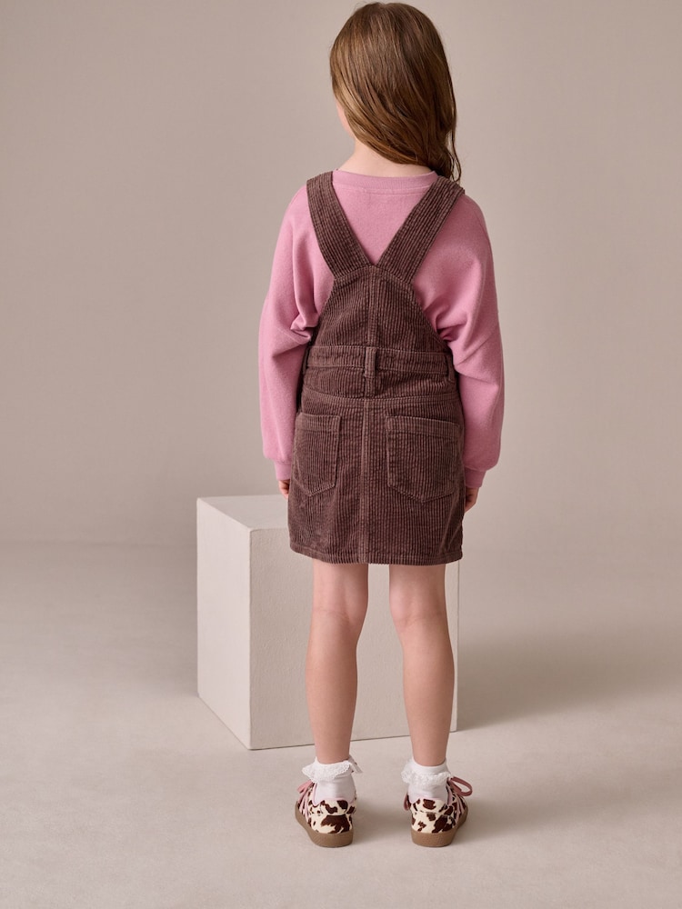 Mink Brown Cord Pinafore Dress (3-16yrs) - Image 2 of 9
