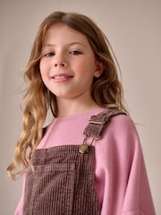 Mink Brown Cord Pinafore Dress (3-16yrs) - Image 3 of 9