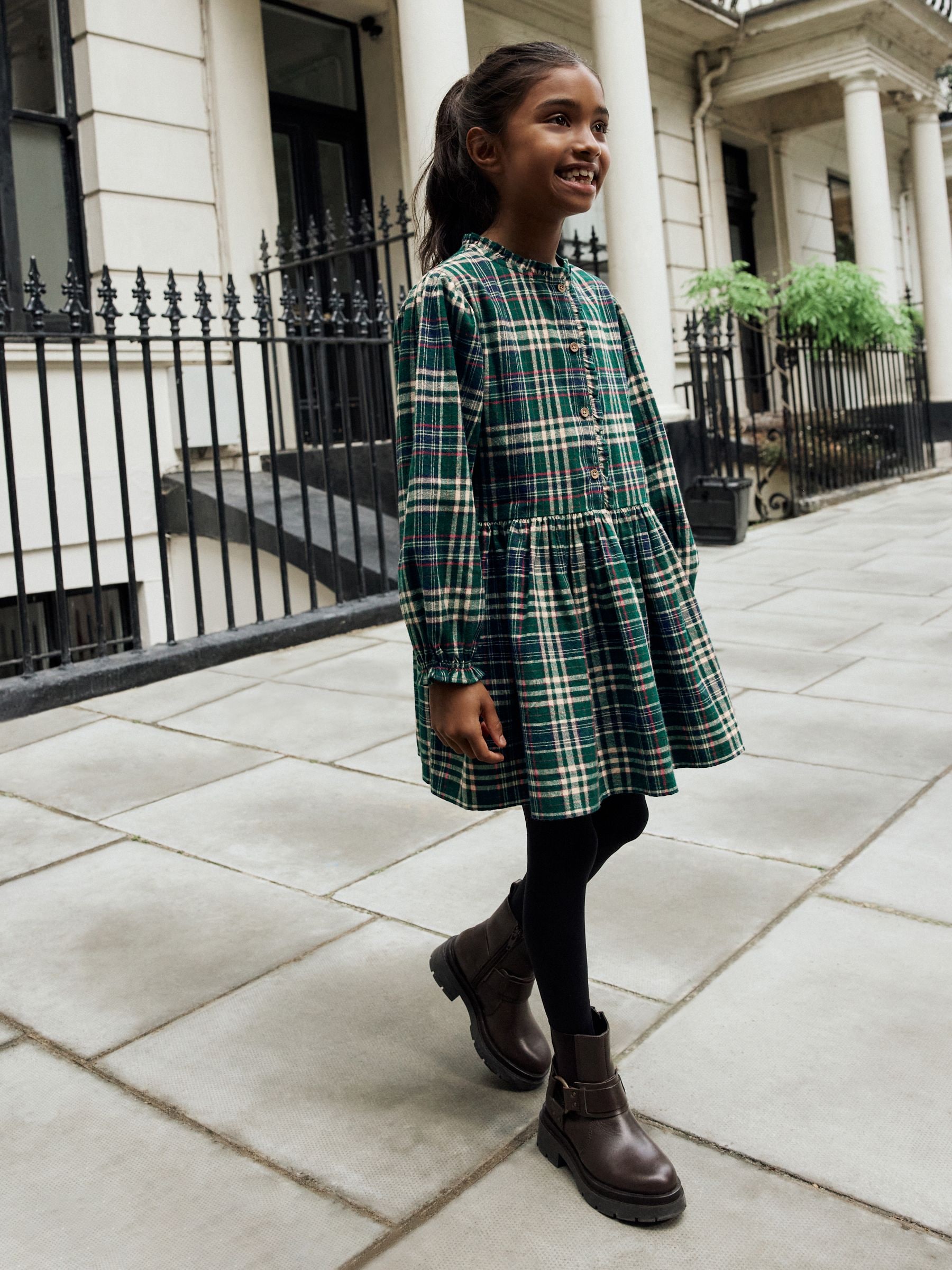 Buy Green Tartan Dress (3-16yrs) from the Next UK online shop