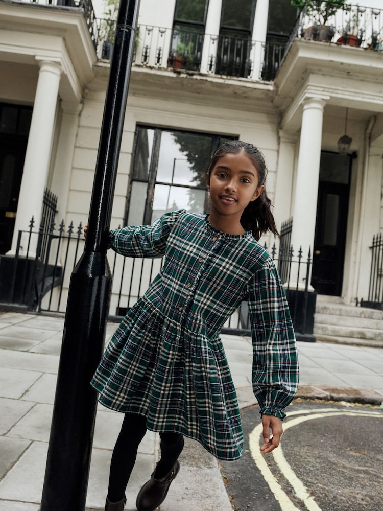 slim fit dress slacks Seventies Green Tartan Dress main image 1