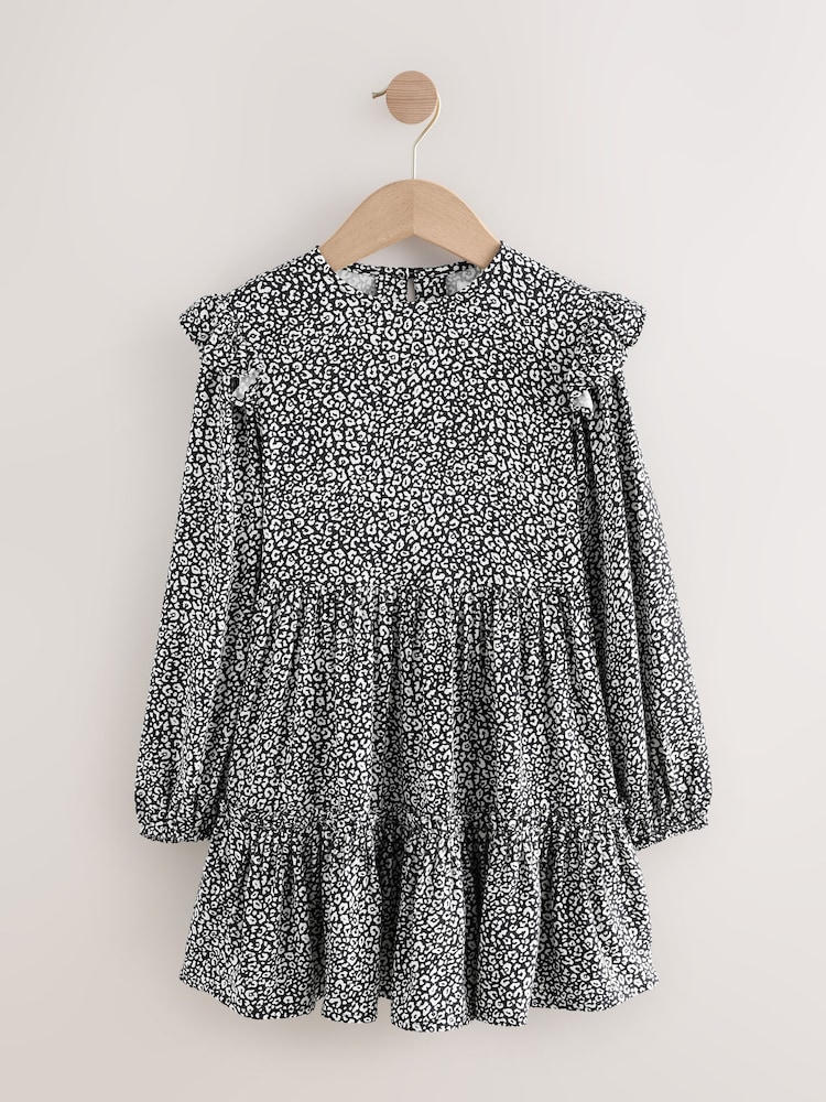 black and white frill dress Angelina Maxi Dress main image 0