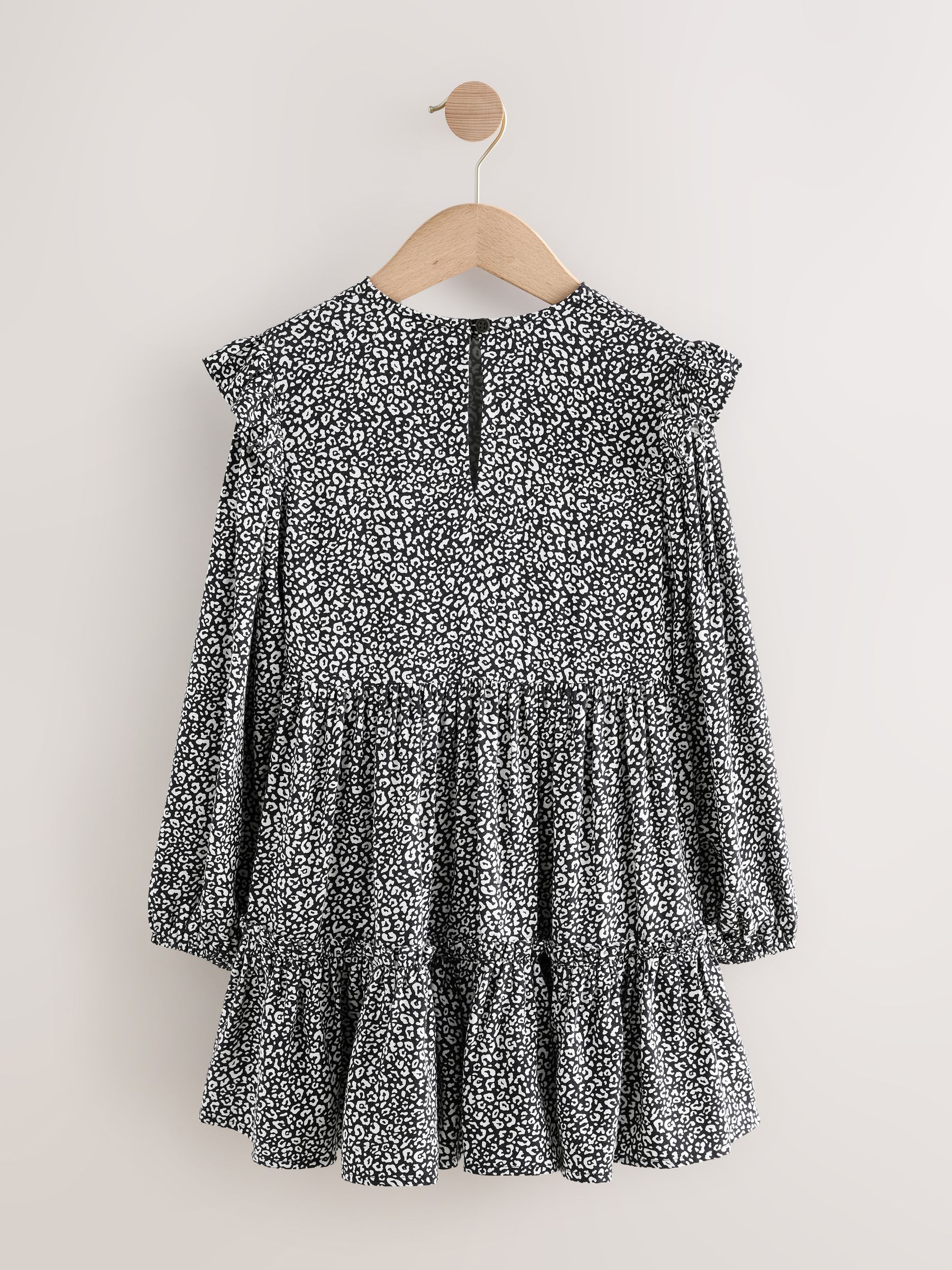 white and black ruffle dress Ella Strapless Ruffle Dress