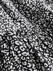 Black/White Long Sleeve Ruffle Dress (3-16yrs) - Image 7 of 8