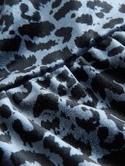 Teal Blue Animal Print Animal Velour Jumpsuit (3-16yrs) - Image 4 of 4