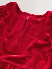 Red Heart Embossed Velour Jumpsuit (3-16yrs) - Image 4 of 4