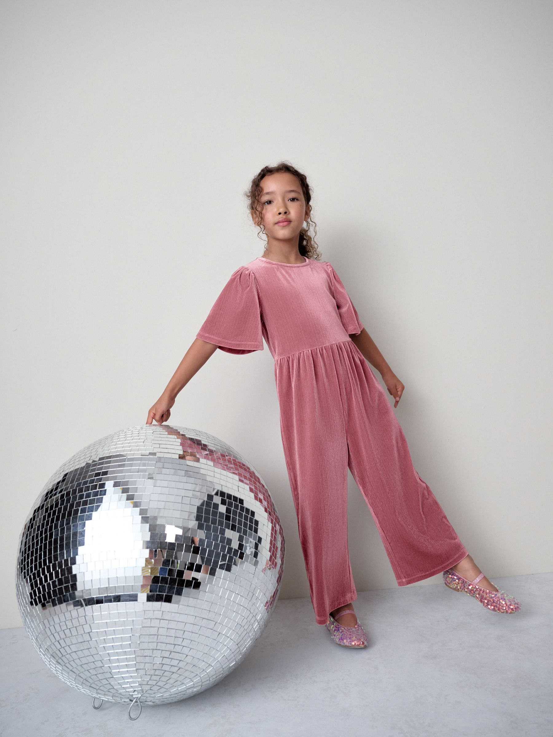 6 ROKU BEAUTY&YOUTH 美品VELOUR ALL IN ONE Buy Pink Velour Jumpsuit (3-16yrs) from Next USA