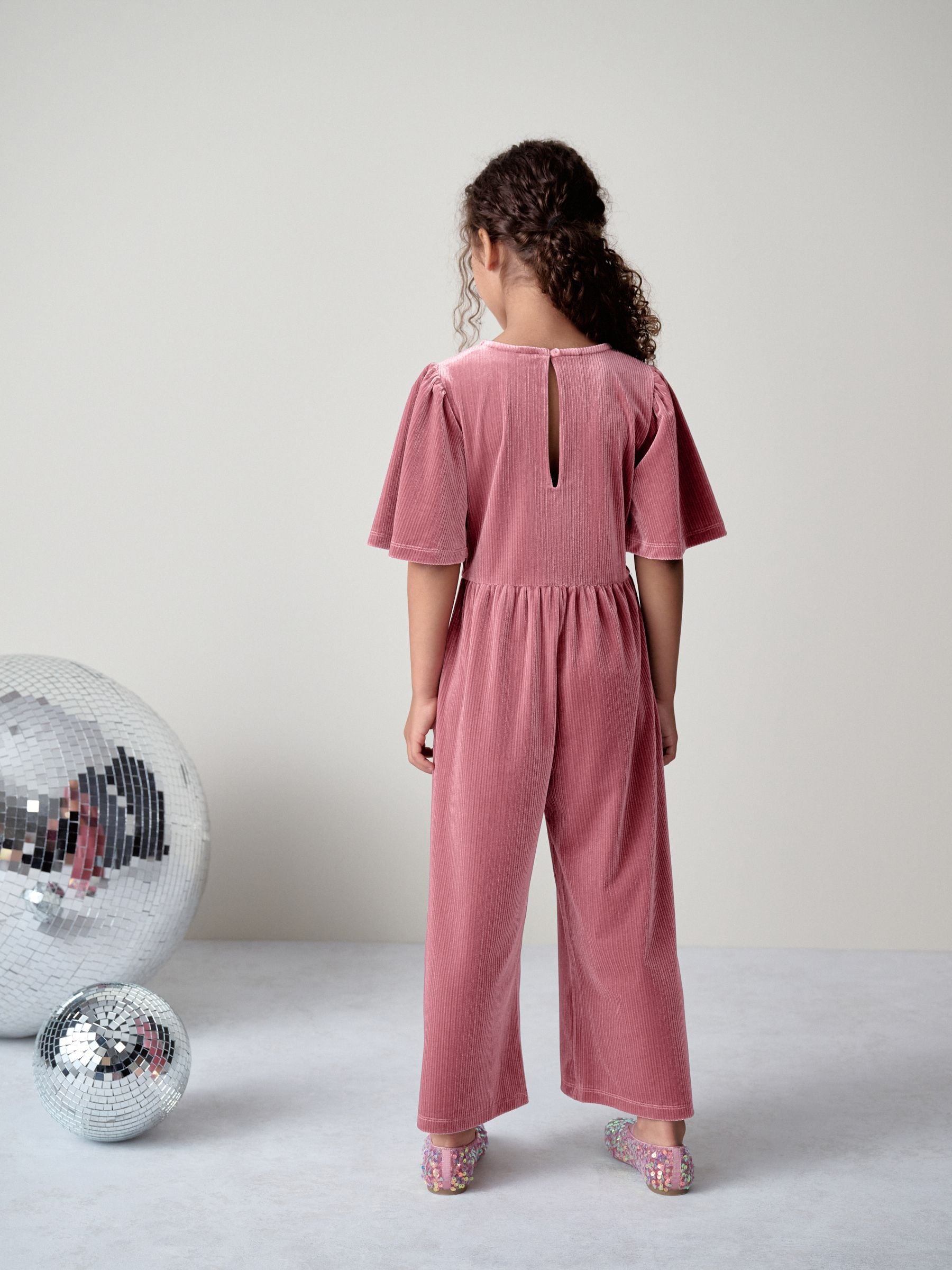 Buy Pink Velour Jumpsuit (3-16yrs) from Next USA