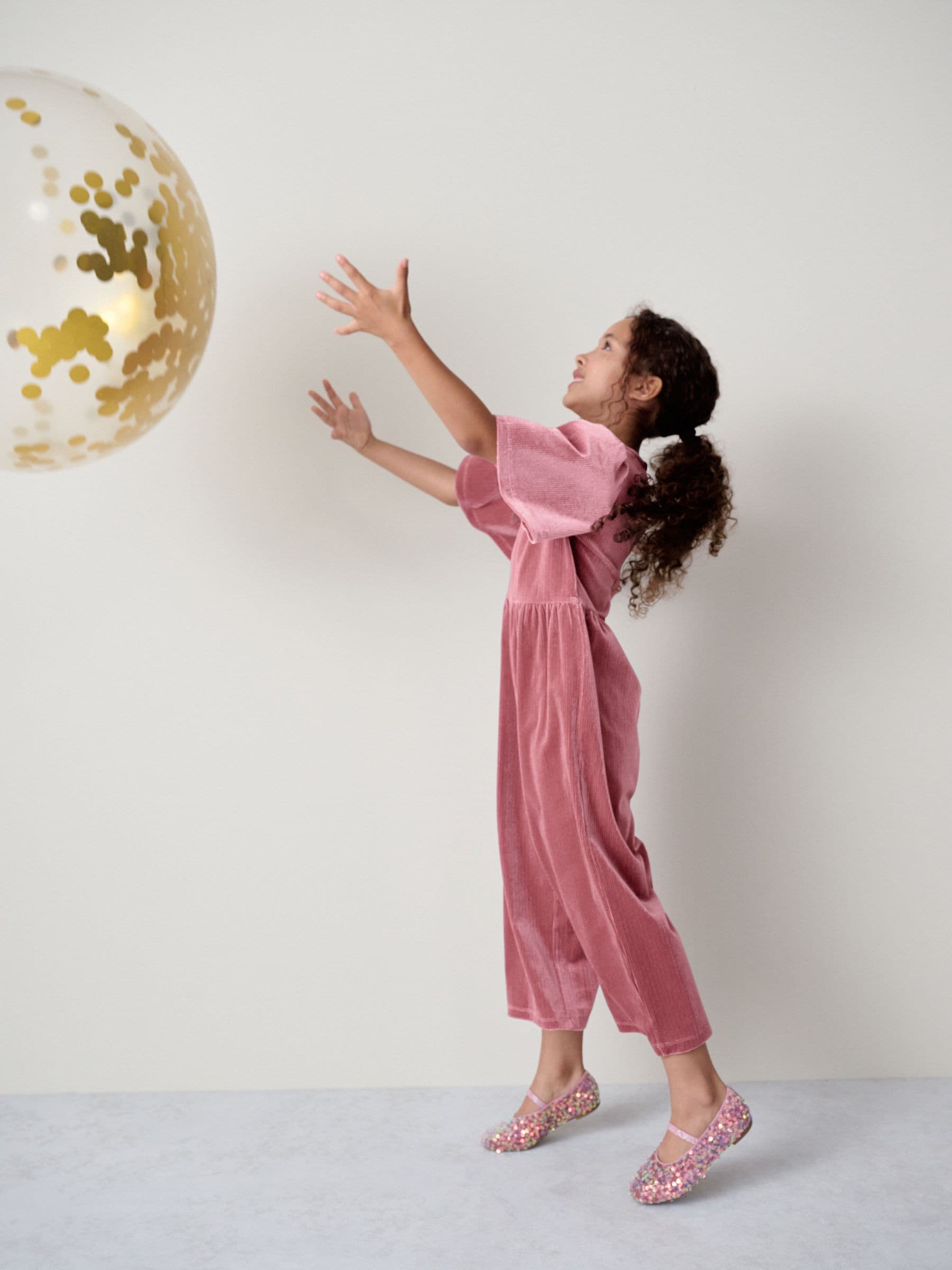 Buy Pink Velour Jumpsuit (3-16yrs) from Next USA