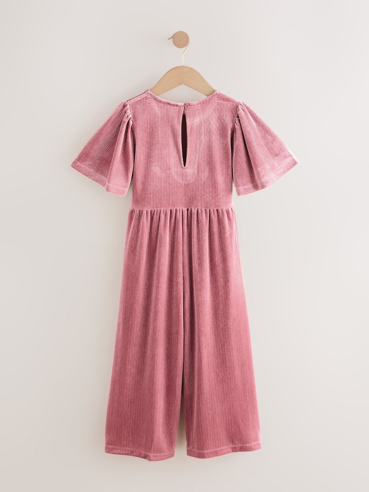 Buy Pink Velour Jumpsuit (3-16yrs) from Next USA