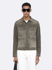 AllSaints Grey Regular Trucker Jacket - Image 1 of 8