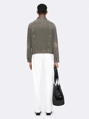 AllSaints Grey Regular Trucker Jacket - Image 6 of 8