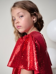 Red Sparkle Dress (3-16yrs) - Image 3 of 8