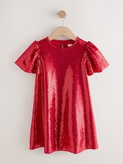 Red Sparkle Dress (3-16yrs) - Image 4 of 8